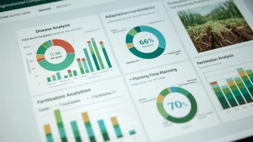 premium yetiştiricilik kişiye özel çözümler sunan bir ziraat firması için görsel hazırla. hastalık analizi, üretim lokasyonuna göre uyum analizi ve dikim zamanı planlaması, gübreleme analizi